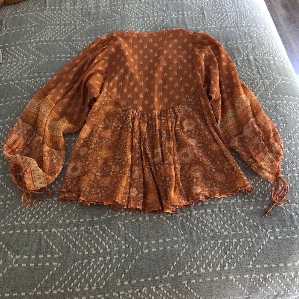 Spell & The Gypsy Utopia Top, Cinnamon Orange, Size S, Excellent Used Condition - Picture 5 of 8